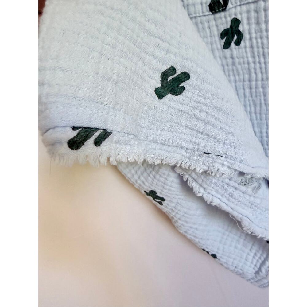 Umgee 100% Cotton Gauze Top Small Embroidered Saguaro Cactus Boho Southwest - Picture 4 of 8